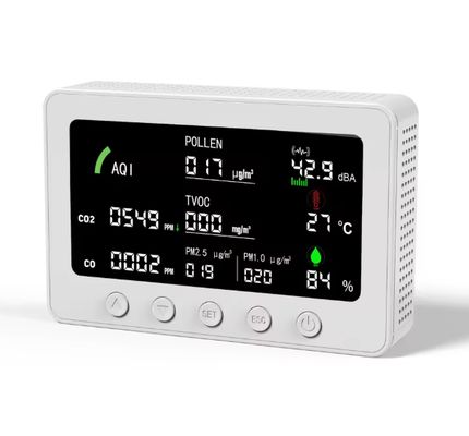 Un buon prezzo. Monitor Intelligente WiFi per la Qualità dell'Aria, Rileva CO2, CO, TVOC, PM1.0 e PM2.5, Tester per l'Aria Interna per Casa, Ufficio in linea