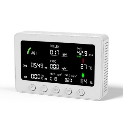 Un buon prezzo. Tester di qualità dell'aria multi-gas - Rilevatore 10-in-1 AQI/CO2/Rumore/TVOC/Polline con monitoraggio remoto WiFi e archiviazione dati in linea