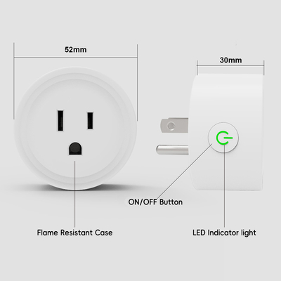 Good price Casa della scuola Alexa Google Wifi Smart Plug 220v 300g OEM bianco in linea
