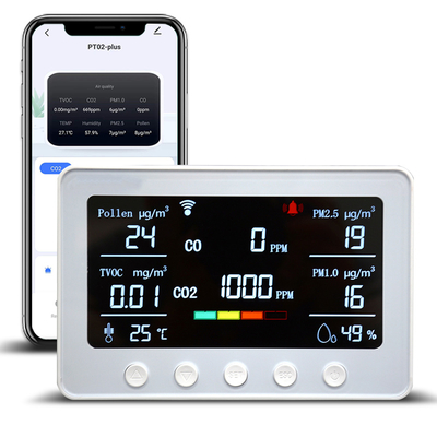 qualità 2.4GHz WiFi Indoor Smart Air Quality Monitor PM2.5 PM1.0 Per scuole e aule fabbrica