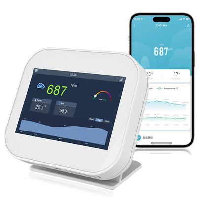 Controllo della qualità dell'aria in ambienti chiusi 320x480 TFT Dual NDIR Sensor 5V