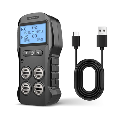 Good price ODM Portable Multigas Detector Monitor Display in tempo reale CO 200PPM H2S 10PPM in linea