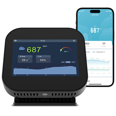 Good price Smart Gzair Co2 Indoor Meter WiFi Air Monitor Display touchscreen in linea