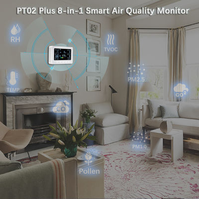 Un buon prezzo. Wi-Fi Air Quality Monitor Detects Pollen, TVOC, CO, CO2, PM2.5, 1.0, Temp. and RH, Air Quality Sensor & IoT Controller for Home in linea