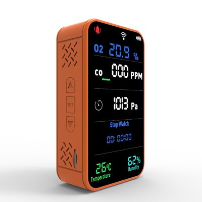 Un buon prezzo. Mini portatile WIFI Air Quality Monitor GZAIR PT09 - IP55 O2/CO Detettore con display LCD, Tester di pressione di umidità tempore per la casa e l'ufficio in linea