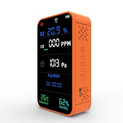Un buon prezzo. Monitore multi-gas Wi-Fi ricaricabile 7 in 1 O2 CO con sensore elettrochimico in linea