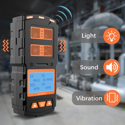 Un buon prezzo. Rilevatore di sicurezza personale compatto a 4 gas per LEL, O2, H2S, CO | Lunga durata della batteria, IP66 impermeabile, tester multi-gas portatile in linea
