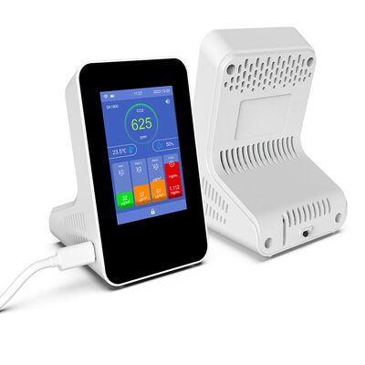 Un buon prezzo. SA1800 9-in-1 WiFi Air Quality Monitor - Smart NDIR CO2 Detector con PM2.5, PM10, TVOC, HCHO, CO, Temperatura e umidità per la casa e l'ufficio in linea