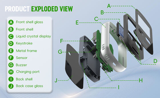Monitor di gas a base di CO professionale per la casa - rilevatore digitale di perdite di monossido di carbonio con allarme visivo / acustico - Proteggere la tua famiglia da assassini silenziosi