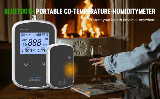 L'Ultimate Travel CO Detector - Ultra-Portable Carbon Monoxide Alarm per camere d'albergo, Airbnbs e viaggi aerei - Leggero e ricaricabile USB